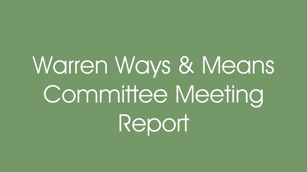 2023 Warren City budget discussed at Ways and Means Committee meeting