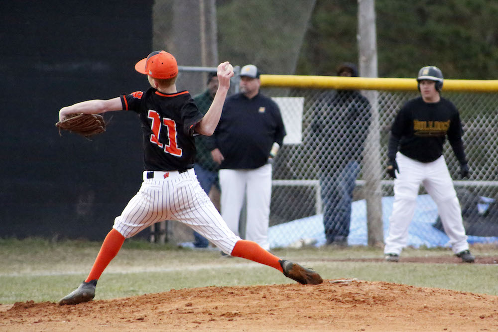 A baseball player throwing the ball on a field.