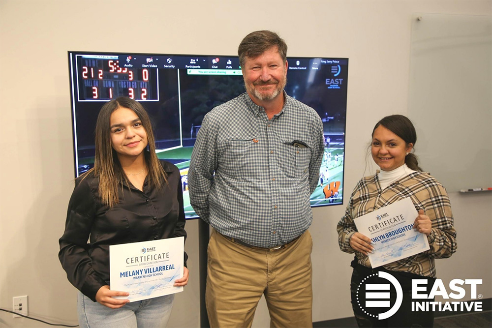 Warren EAST students speak at EAST Initiative’s quarterly Board of Directors meeting about live streaming success