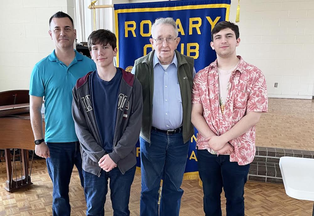Andrew Wargo speaks to Warren Rotary after Arkansas Agriculture Hall of Fame induction