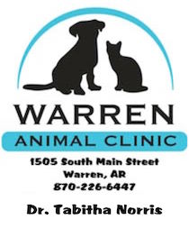 A picture of the warren animal clinic logo.