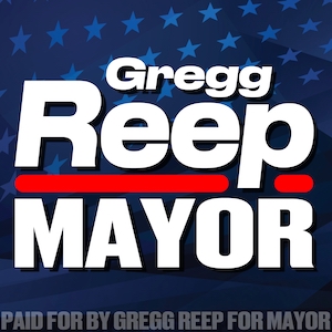 A political campaign sign for gregg reep