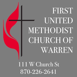 A logo of the first united methodist church of warren.