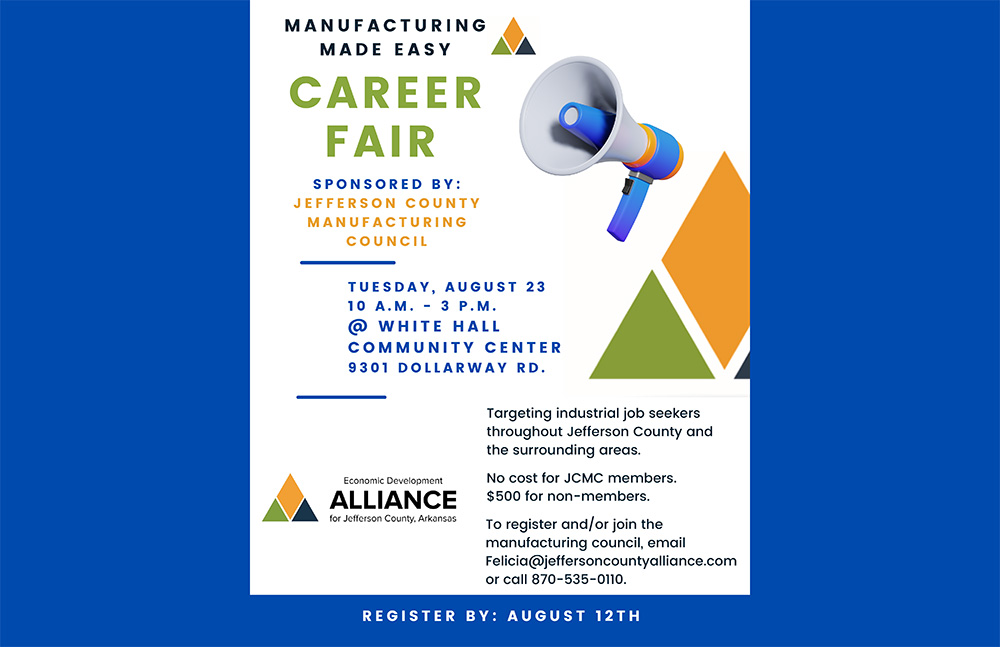 A poster advertising the manufacturing made easy career fair.