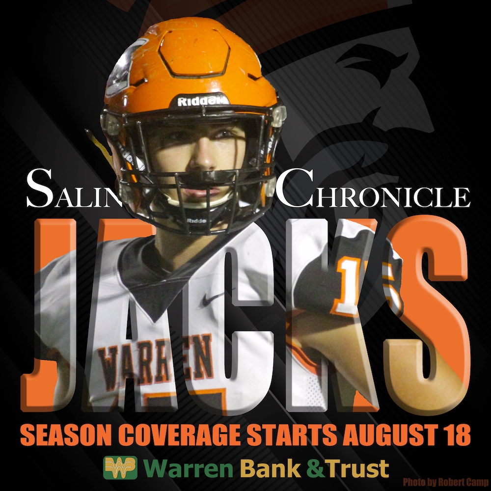 A poster of the salem chronicle with an image of a football player.