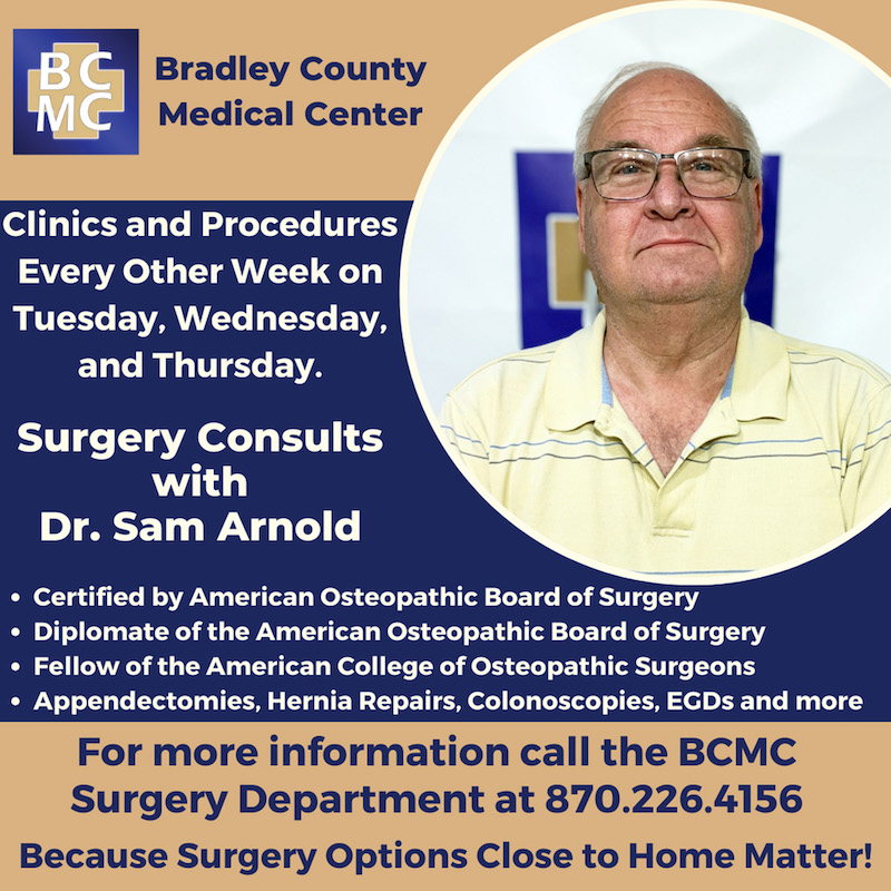 A poster advertising surgery consultations with dr. Arnold