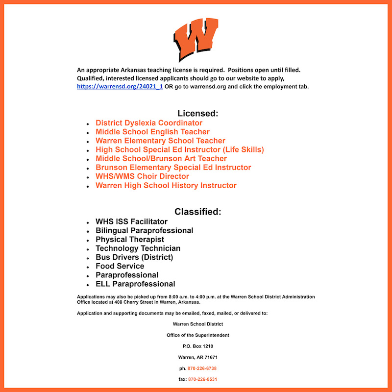 A page of an orange and white colored college application.