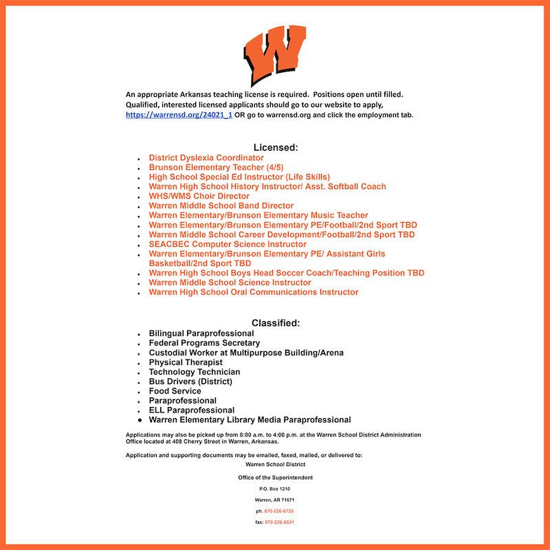 A page of an orange and white university application.