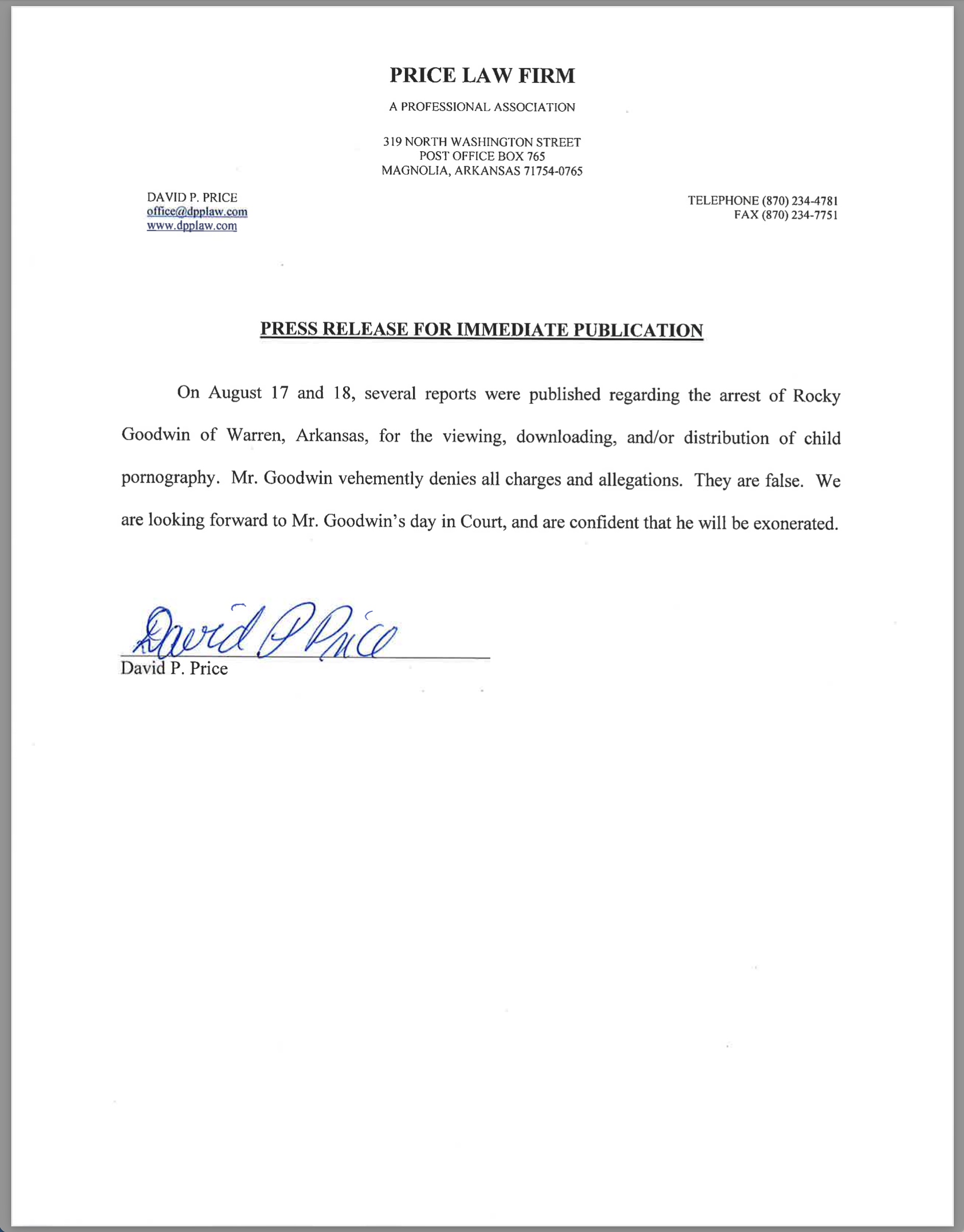 A page of the official document signed by president obama.