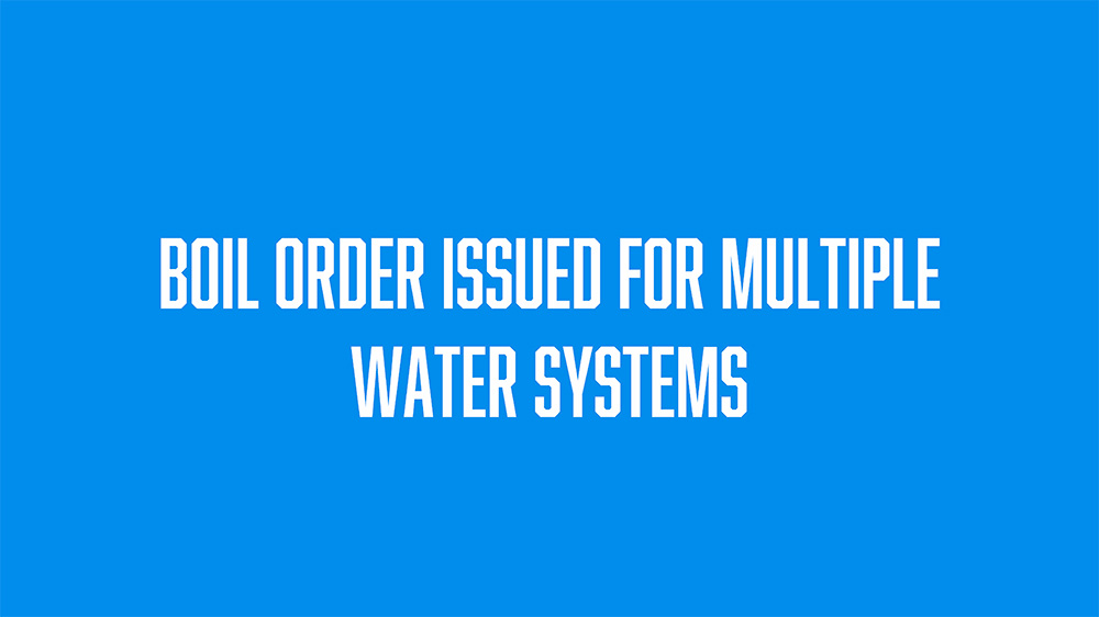 A blue background with white text that says " all order issued for multiple water systems ".