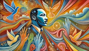 A painting of dr. Martin luther king, jr.