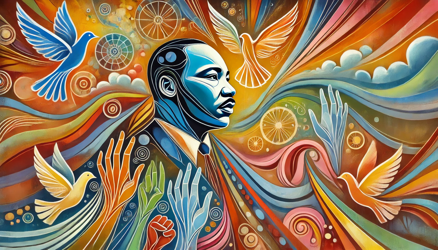 A painting of dr. Martin luther king, jr.