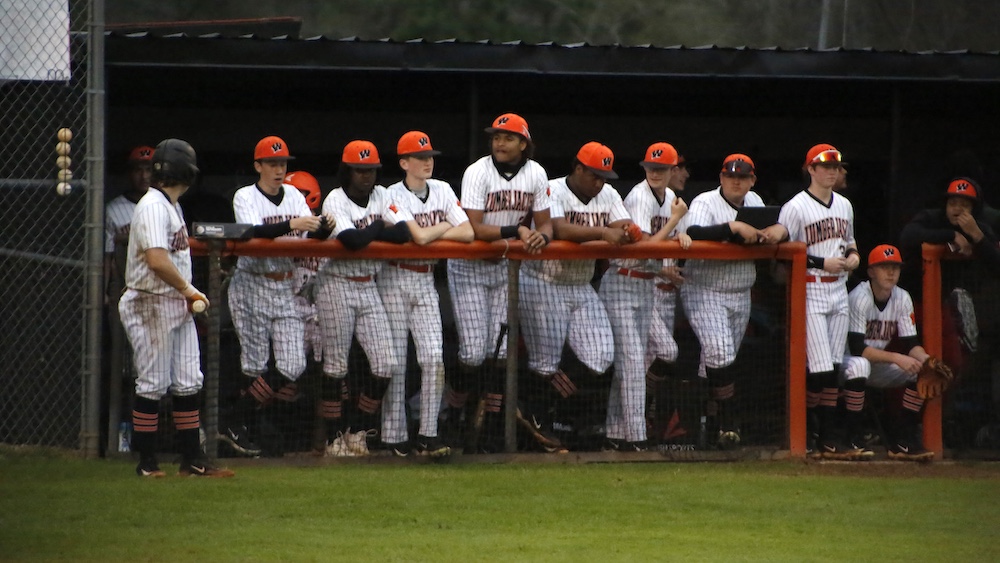 A group of baseball players standing next to each other.