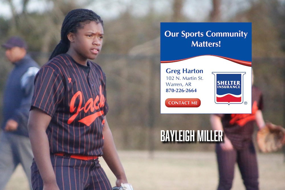 Bayleigh Miller named Greg Harton Shelter Insurance Lady Jack Softball Player of the Week