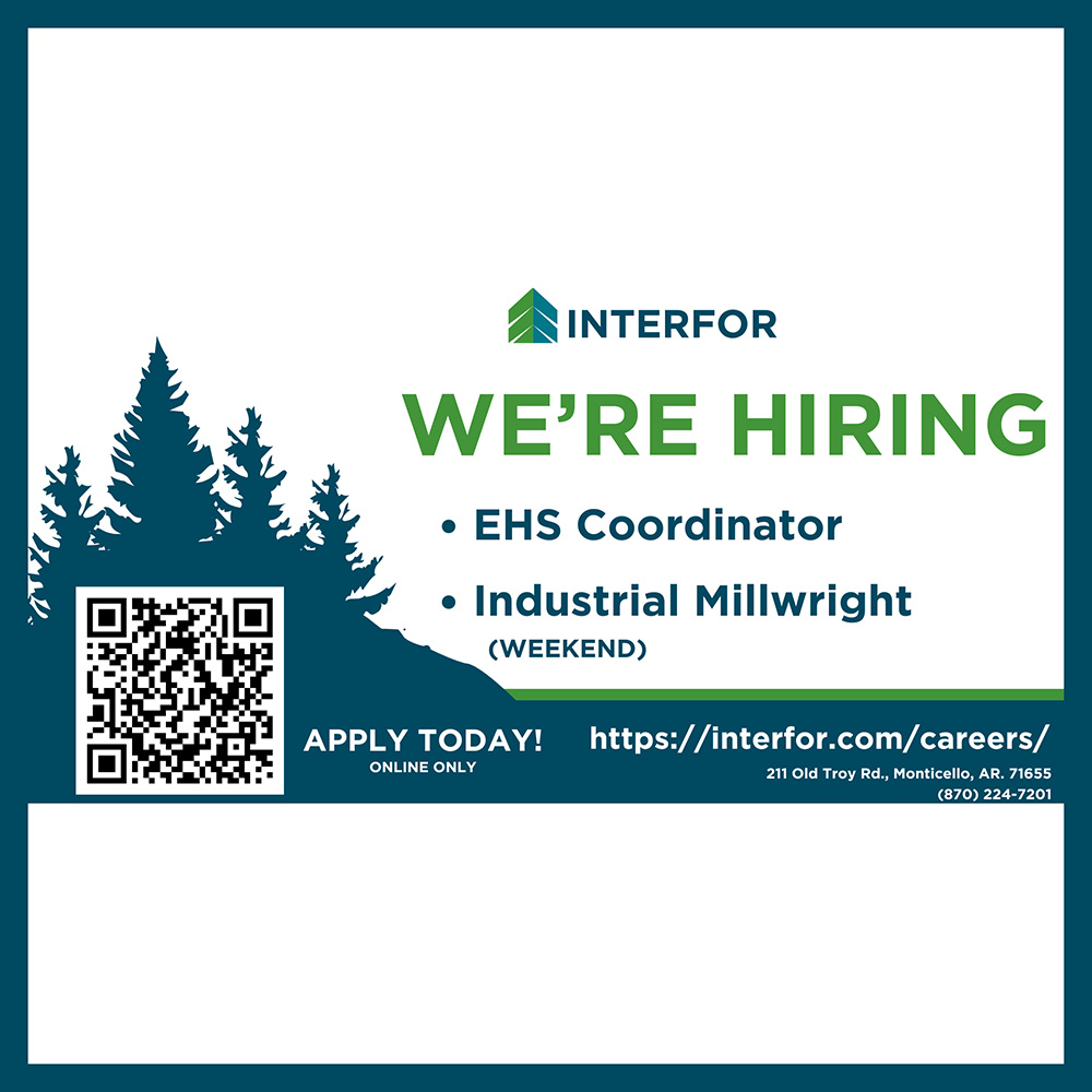 A poster that says we 're hiring with trees and qr code.