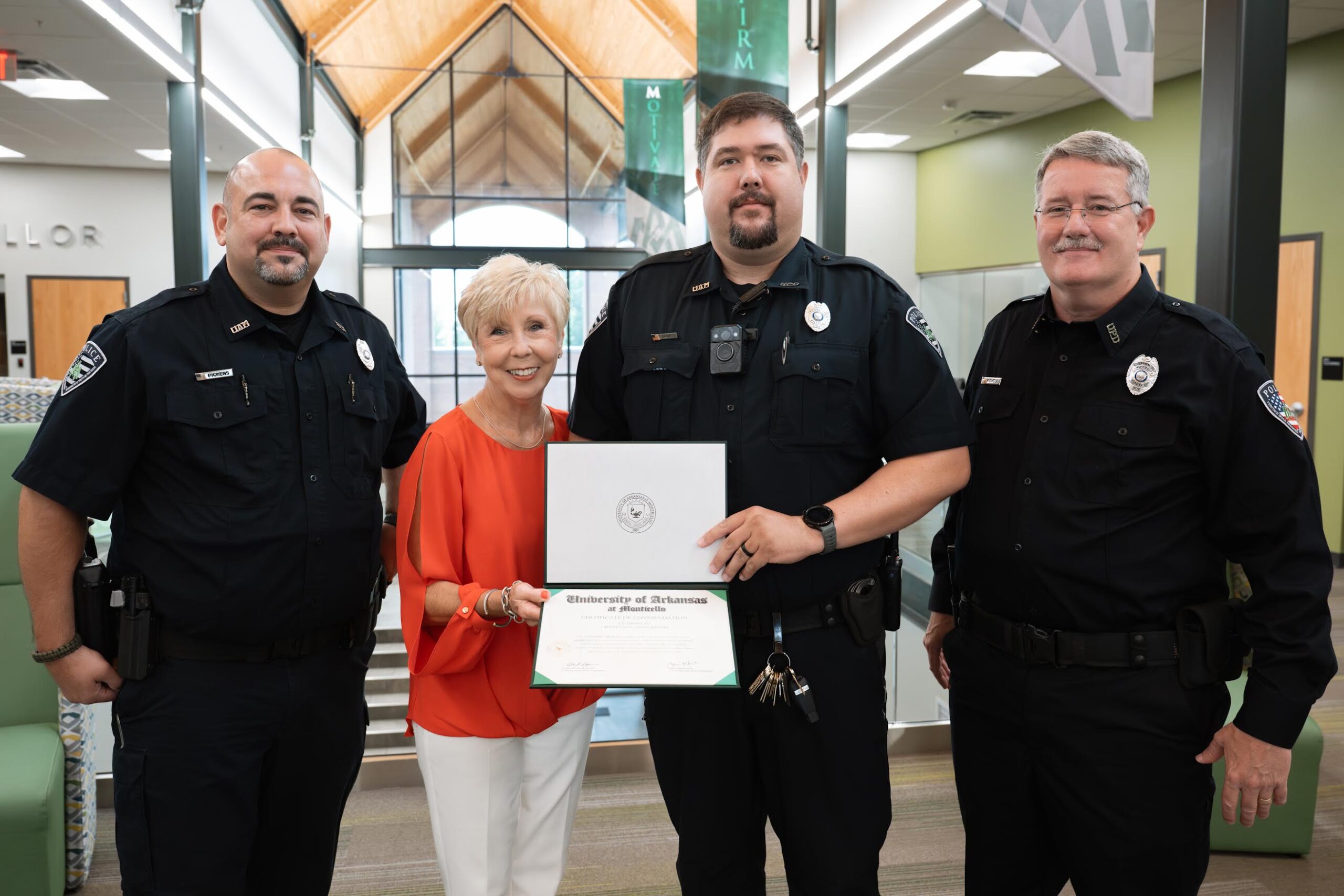 University Police Department Officer Barnes Saves Infant