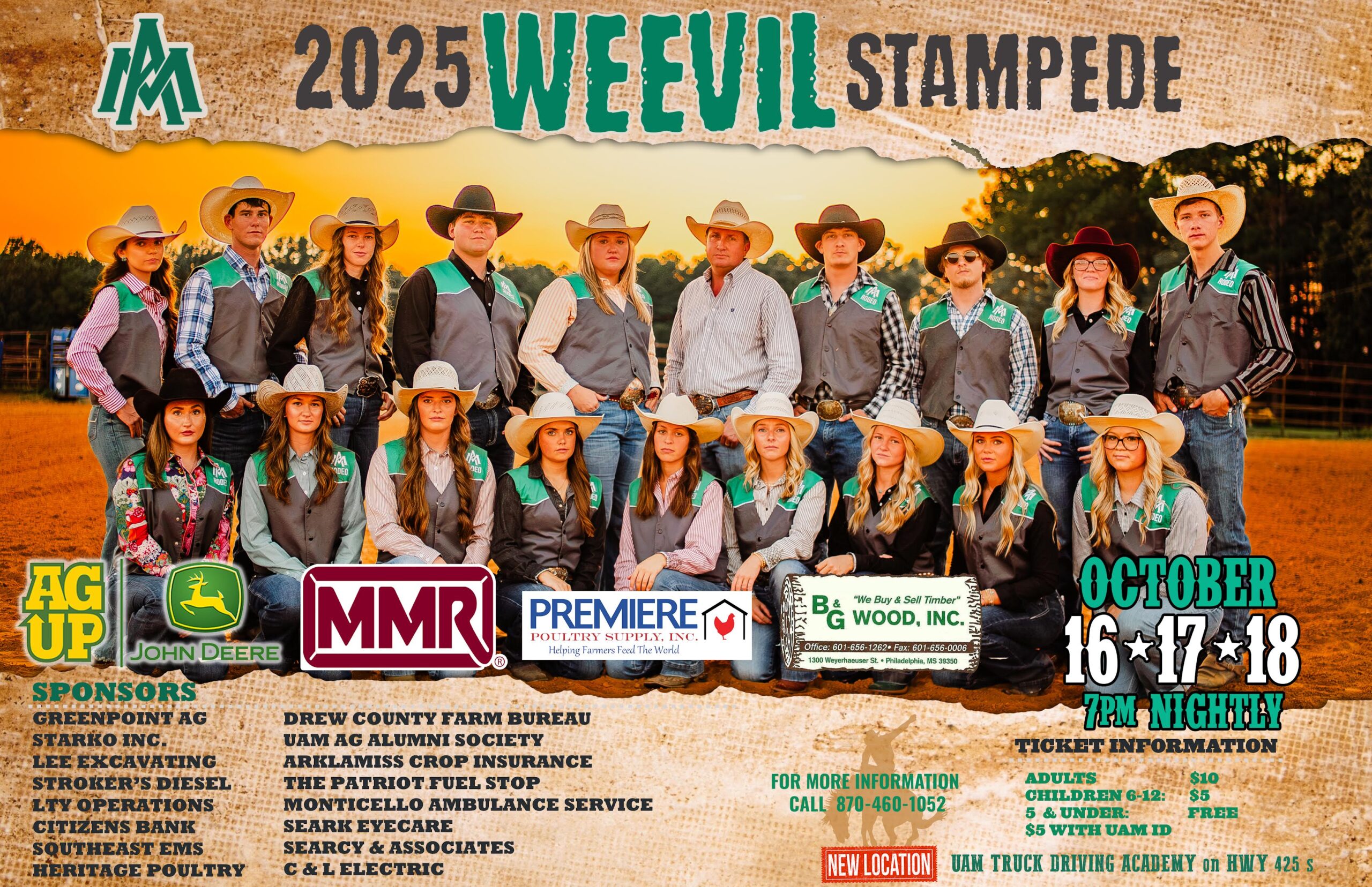 Saddle up for Three Nights of Rodeo Action at the UAM Weevil Stampede, October 16-18