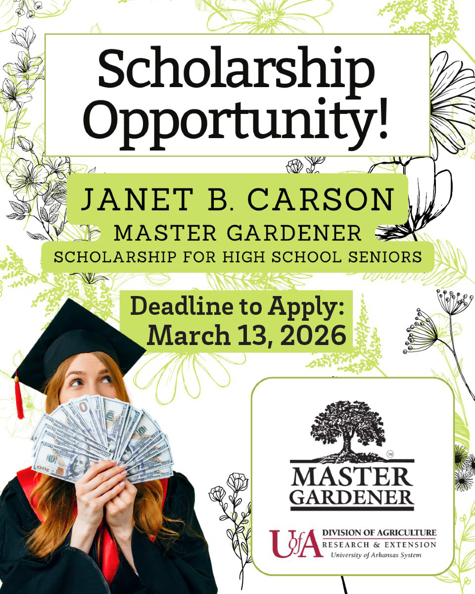 Janet B. Carson scholarship open to future plant science majors