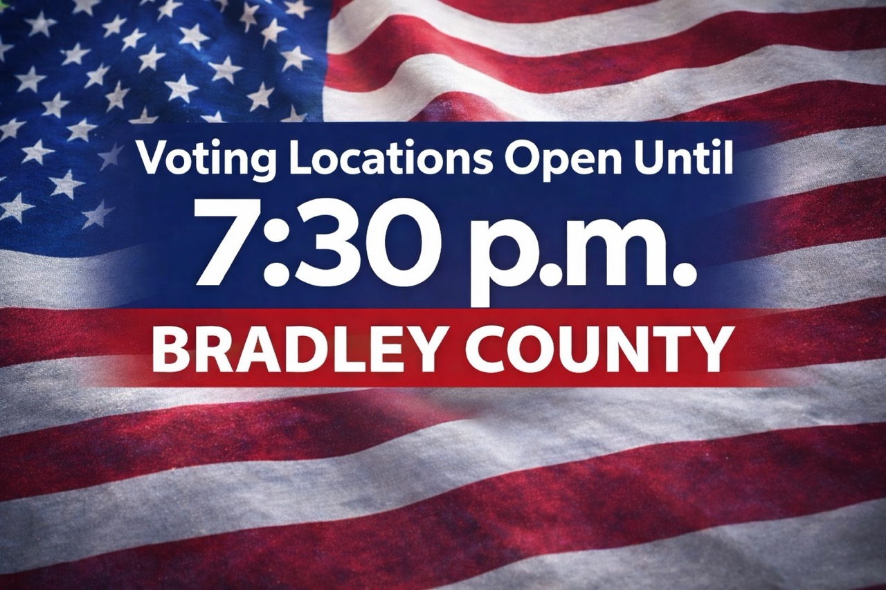 Voting Locations Open Until 7:30 p.m. Across Bradley County