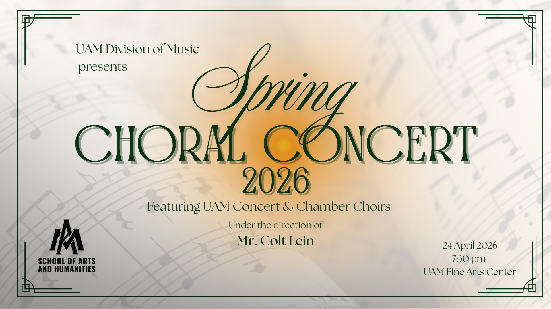 UAM Concert and Chamber Choirs To Perform Spring Choral Concert