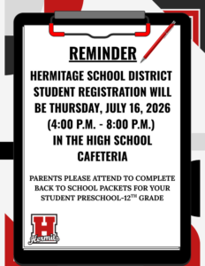 Hermitage Student Registration 7/16/26